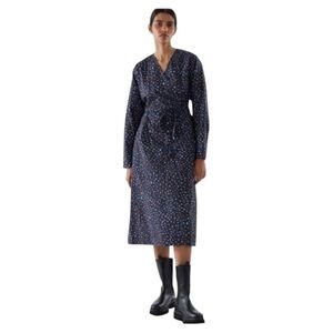 COS Printed  Oversized Wrap MIDI Dress Size‎ S